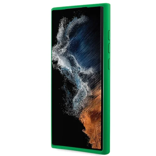 Samsung Galaxy S23 Ultra zöld kemény szilikon tok Lacoste - 5