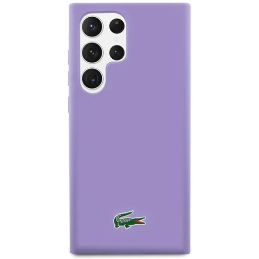 Samsung Galaxy S23 Ultra tok - Lila kemény tok szilikonnal Lacoste - 3