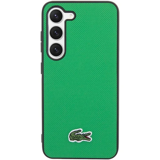 Samsung Galaxy S23 Plus zöld tok Lacoste LCHCS23MPVCN Iconic Petit Pique mintával - 3