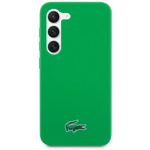 Samsung Galaxy S23 Plus zöld tok Lacoste Silicone Croc Logo - 3