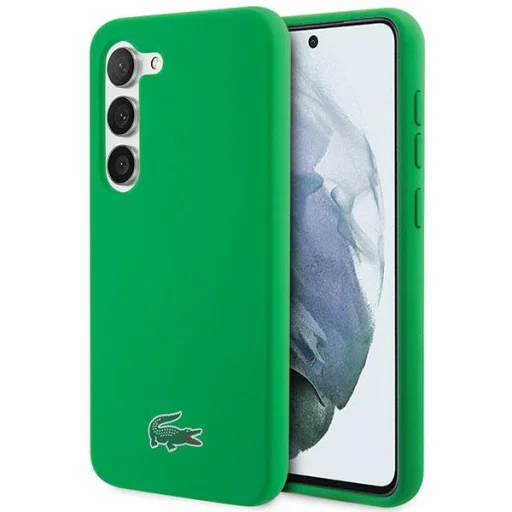 Samsung Galaxy S23 Plus zöld tok Lacoste Silicone Croc Logo - 1