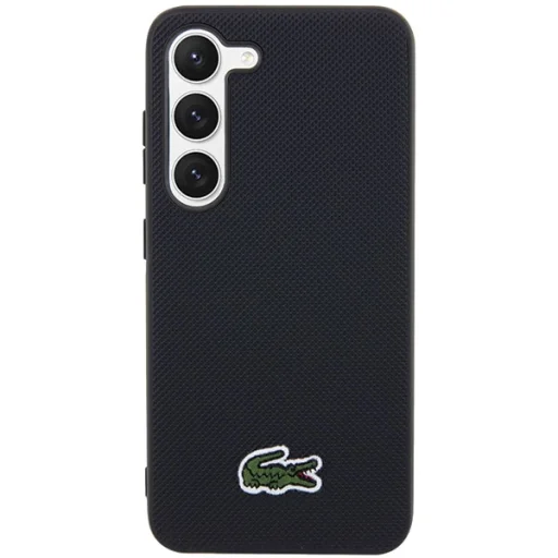 Samsung Galaxy S23 Lacoste LCHCS23SPVCK fekete kemény tok ikonikusan Petit Pique mintával tok - 3