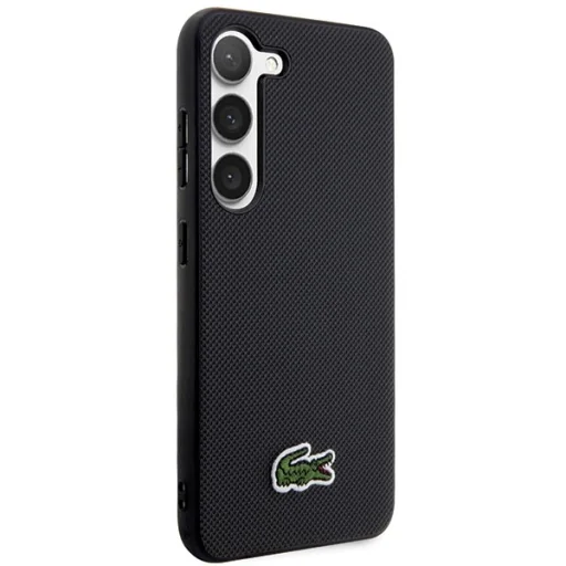 Samsung Galaxy S23 Lacoste LCHCS23SPVCK fekete kemény tok ikonikusan Petit Pique mintával tok - 4