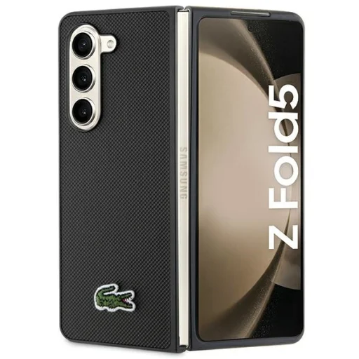Samsung Galaxy Z Fold5 Lacoste Iconic Petit Pique fekete tok - 1
