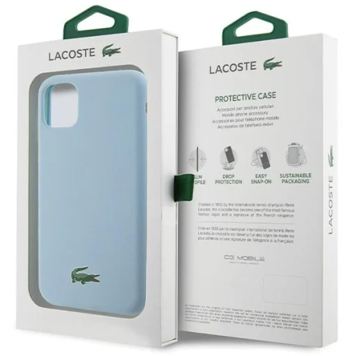 iPhone 11 / Xr 6.1" világoskék tok Lacoste Silicone Croc Logóval és MagSafe-fel - 8