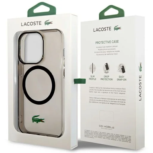 iPhone 14 Pro Max fekete keménytok átlátszó dizájnnal és MagSafe-kel tok - 8