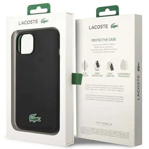 iPhone 14 / 15 / 13 6.1" fekete tok Lacoste LCHMP14SSLOK - 8