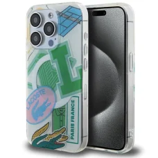 iPhone 15 Pro Lacoste LCHMP15LUPAN 6.1" zöld kemény tok Double Layer Patch MagSafe tok