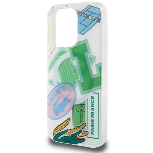 iPhone 15 Pro Lacoste LCHMP15LUPAN 6.1" zöld kemény tok Double Layer Patch MagSafe tok - 6