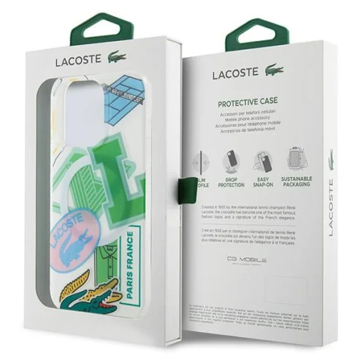 iPhone 15 Pro Lacoste LCHMP15LUPAN 6.1" zöld kemény tok Double Layer Patch MagSafe tok - 8