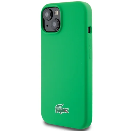 iPhone 15 Plus Lacoste Silicone Croc Logo MagSafe zöld tok - 2