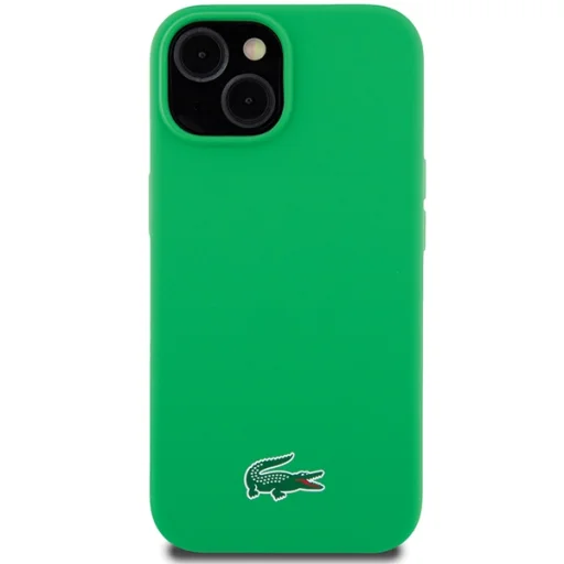 iPhone 15 Plus Lacoste Silicone Croc Logo MagSafe zöld tok - 3