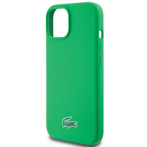 iPhone 15 Plus Lacoste Silicone Croc Logo MagSafe zöld tok - 6