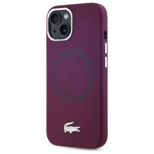 iPhone 15 6.1" bordeaux Lacoste LCHMP15SSMAR Croco Logo MagSafe tok - 2