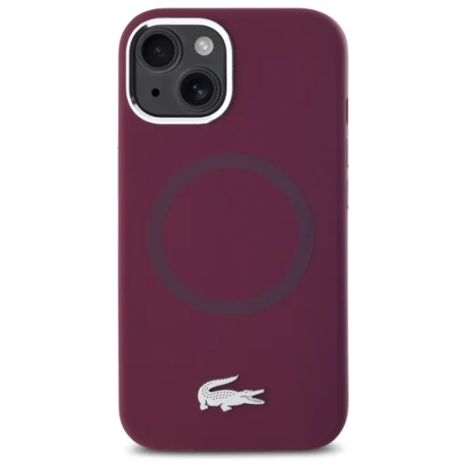 iPhone 15 6.1" bordeaux Lacoste LCHMP15SSMAR Croco Logo MagSafe tok - 3