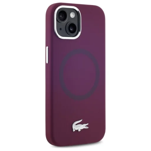 iPhone 15 6.1" bordeaux Lacoste LCHMP15SSMAR Croco Logo MagSafe tok - 4