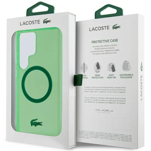 Samsung Galaxy S24 Ultra tok Lacoste LCHMS24LULON zöld kemény tok átlátszó MagSafe - 8
