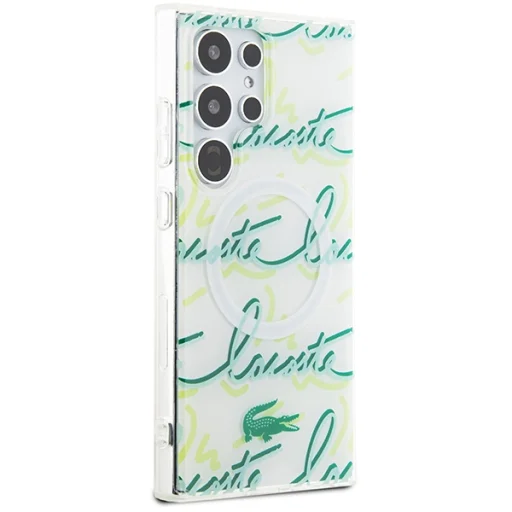 Samsung Galaxy S24 Ultra tok Lacoste LCHMS24LUSCN S24 Ultra S928 fehér kemény tok Logo Script MagSafe - 4