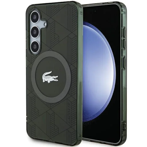 Samsung Galaxy S24 tok Lacoste LCHMS24SUBSB S24 S921 khaki kemény tok IML Blend Monogram MagSafe - 1
