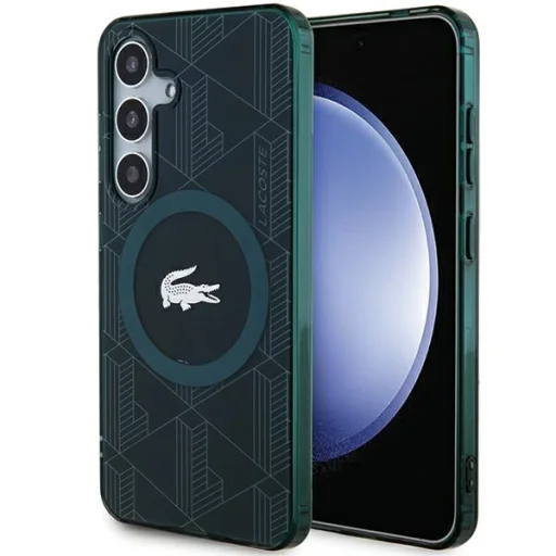 Samsung Galaxy S24 tok Lacoste LCHMS24SUBSE S24 S921 zöld kemény tok IML Blend Monogram MagSafe - 1