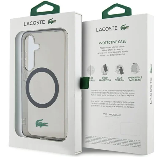 Samsung Galaxy S24 fekete tok Lacoste LCHMS24SULOK S921 üvegfólia Transparent MagSafe - 8