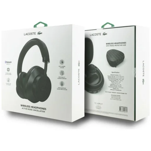On-ear fejhallgató Lacoste Nomogramme LH02 Hybrid ANC Bluetooth fekete - 7