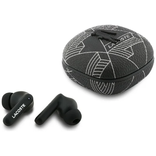 Fekete Lacoste Monogram The Blend fülhallgató - 1