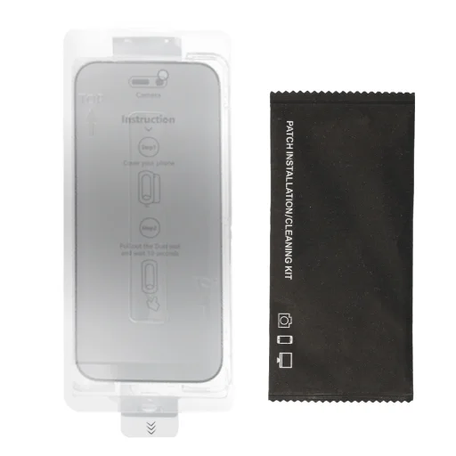 Edzett üveg Teljes Ragasztású Privacy Könnyen Felhelyezhető Doboz iPhone 16 Pro/17 fekete üvegfólia - 9