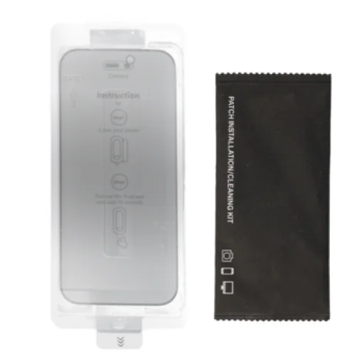 Teljes ragasztós privacy üvegfólia Easy-Stick Box iPhone 17 Air fekete üvegfólia - 10