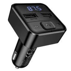 Borofone FM Transmitter BC63 Selecto MP3, Bluetooth - 2xUSB - fekete