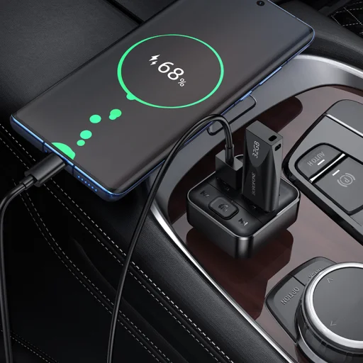 Borofone FM Transmitter BC63 Selecto MP3, Bluetooth - 2xUSB - fekete - 7