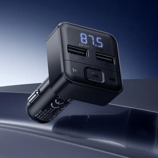 Borofone FM Transmitter BC63 Selecto MP3, Bluetooth - 2xUSB - fekete - 8