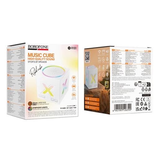 Borofone Hordozható Bluetooth Hangszóró BR101 Rubik fehér - 6