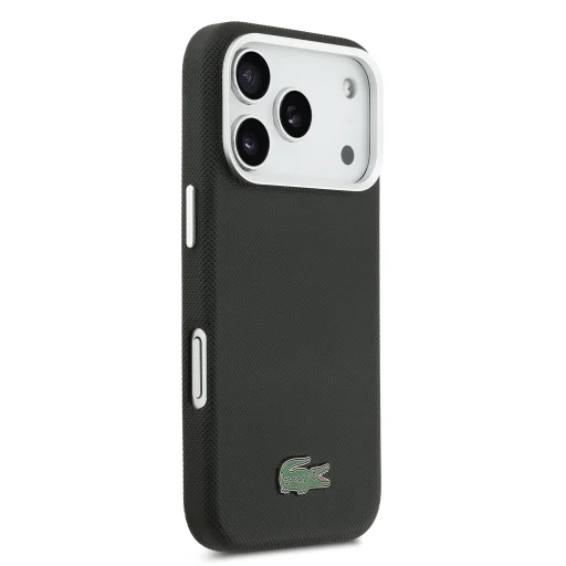 Lacoste Iconic Petit Pique Metal Logo MagSafe tok iPhone 17 Pro fekete tok - 4