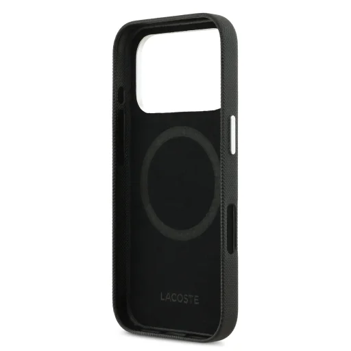 Lacoste Iconic Petit Pique Metal Logo MagSafe tok iPhone 17 Pro fekete tok - 6