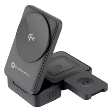 Forcell F-Energy 3 az 1-ben Flex Pro Qi2 MagSafe kompatibilis vezeték nélküli töltő (F-05) ezüst