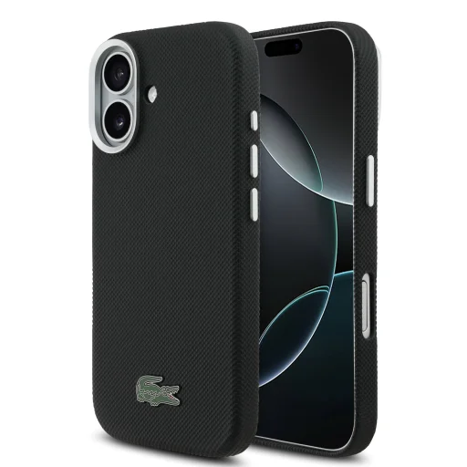 Lacoste Ikonikus Petit Pique Fém Logó MagSafe iPhone 17 tok Fekete - 1