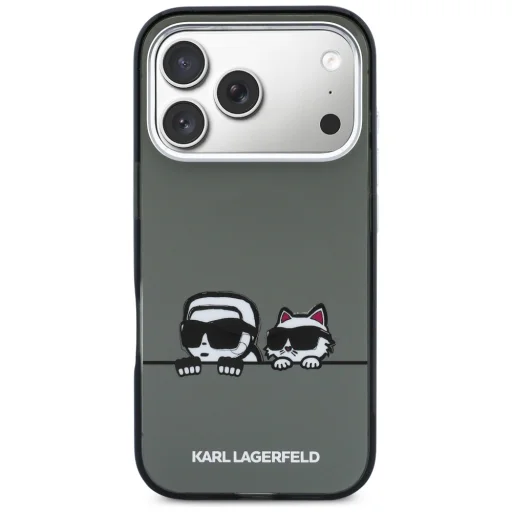 Karl Lagerfeld IML K&CH Heads Logo MagSafe puzdro pre iPhone 17 Pro čierne puzdro - 3