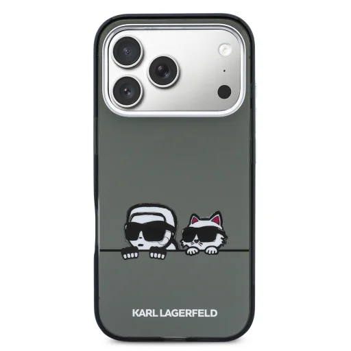 Karl Lagerfeld IML K&CH Heads Logo MagSafe tok iPhone 17 Pro fekete tok - 3