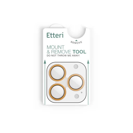 iPhone 17 Pro / 17 Pro Max kamera lencsevédő narancssárga üvegfólia - 5