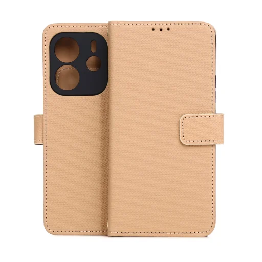 Xiaomi Redmi Note 14 4G Intelligens Háromszög tok barna - 1