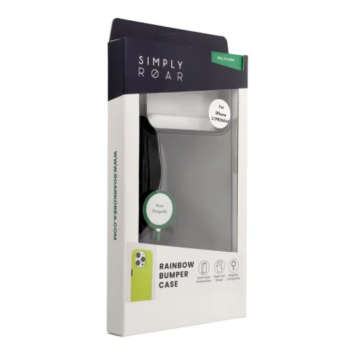 iPhone 17 Pro Max ROAR RAINBOW BUMPER tok, fekete - 2