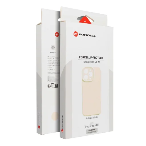 iPhone 17 Pro Forcell F-Protect gumi prémium tok kompatibilis MagSafe antik fehér - 7