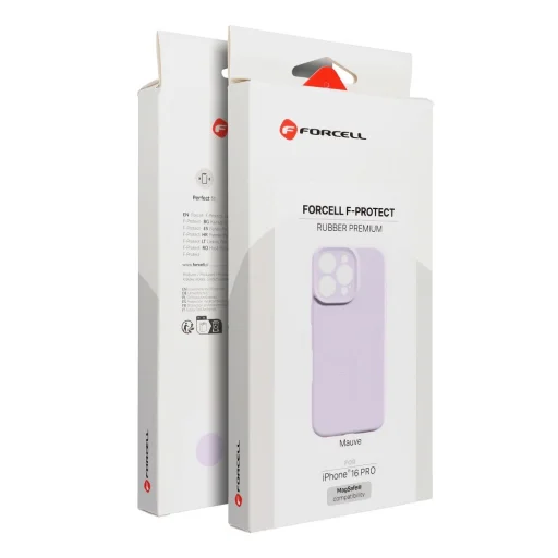  Apple iPhone 16 PRO Forcell F-Protect Rubber Premium tok, kompatibilis a MagSafe funkcióval, mályvaszínű - 7