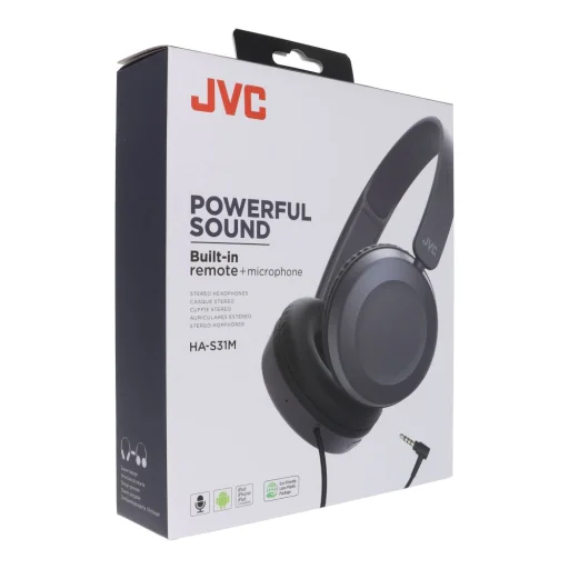 JVC HA-S31M-A-E kék vezetékes fülhallgató fejpánttal és mikrofonnal, 3,5 mm-es jack csatlakozó - 4