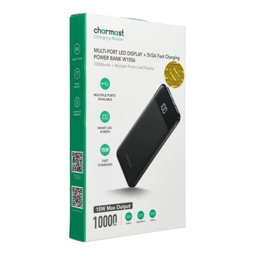 Powerbank 10000 mAh 3A W1056 fekete - 6