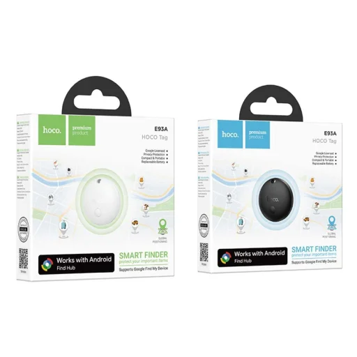 S Google Find My Device kompatibilný čierny Hoco E93A sledovač - 6
