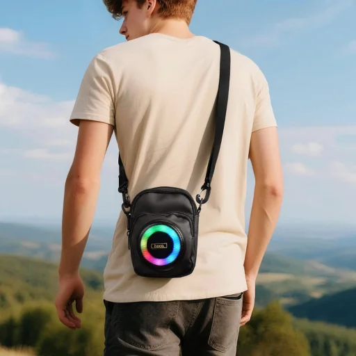 Hoco HC41 Bluetooth hangszóró 8W 3h válltáska formájú 1,5L fekete - 7