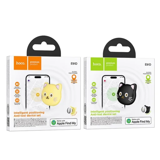 Apple kompatibilis nyomkövető Hoco Macska forma E91D fekete - 7