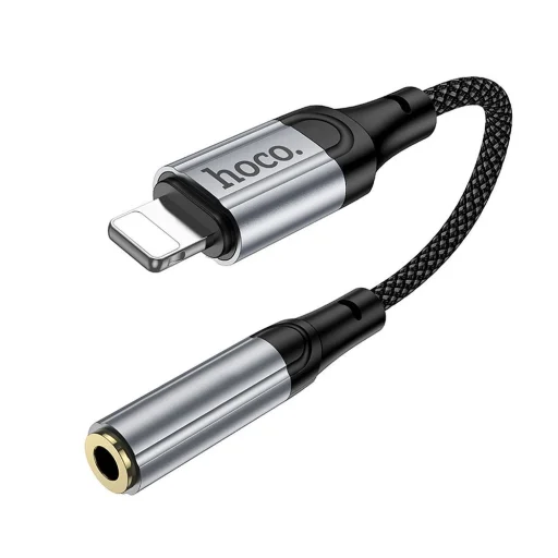 Hoco LS36A fém szürke Lightning to Jack 3,5 mm adapter - 2